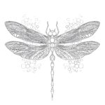 Dragonfly Coloring Page For Adults