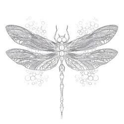 Dragonfly Coloring Page For Adults - Printable Coloring page