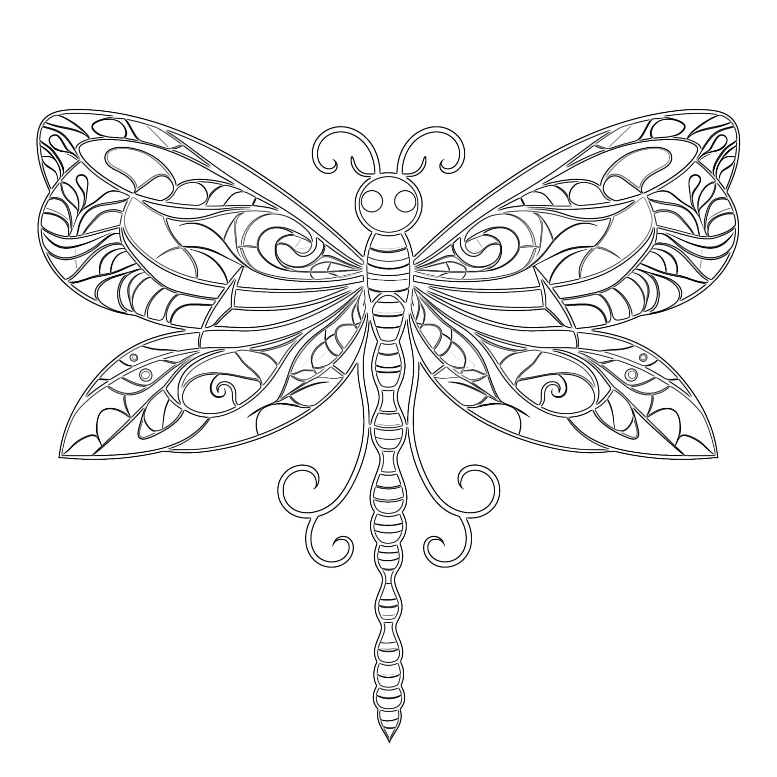 Dragonfly Coloring Page Free | Coloring Pages Mimi Panda
