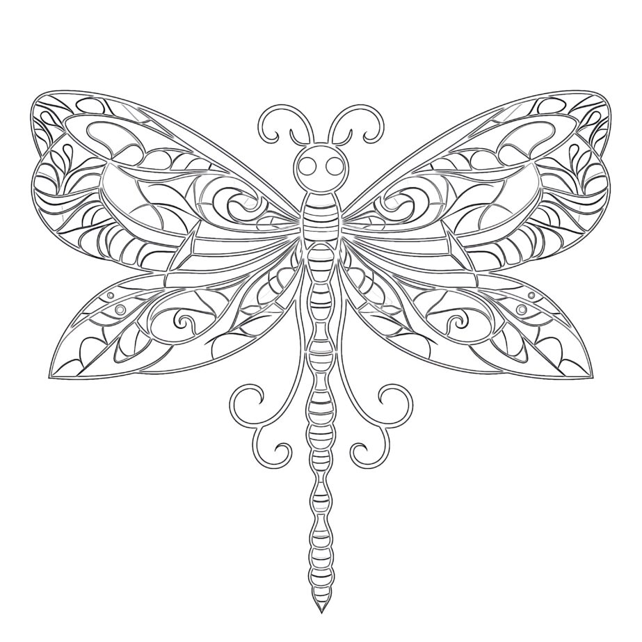 Dragonfly Coloring Page Free