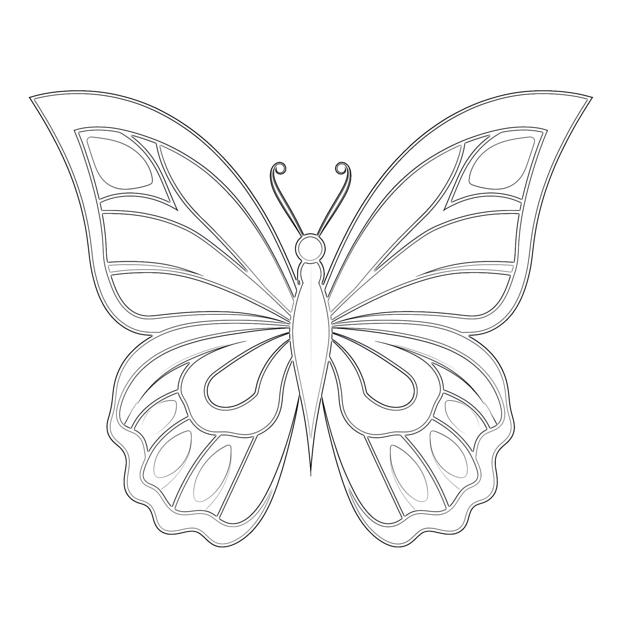 Easy Butterfly Coloring Pages Coloring Pages Mimi Panda