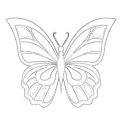 Easy Butterfly Coloring Pages - Printable Coloring page