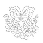 Flower Butterfly Coloring Pages