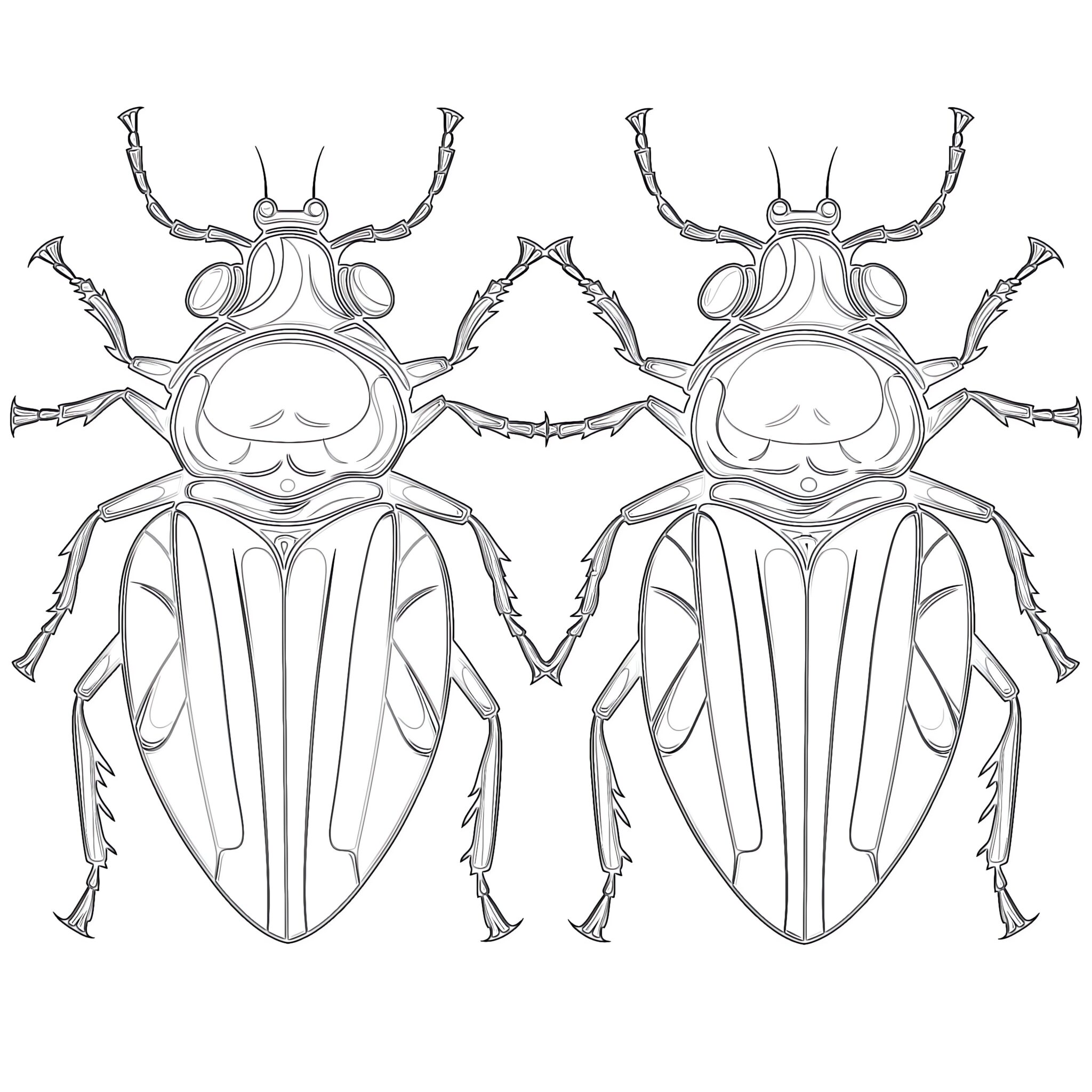 Free Bugs Coloring Pages | Coloring Pages Mimi Panda