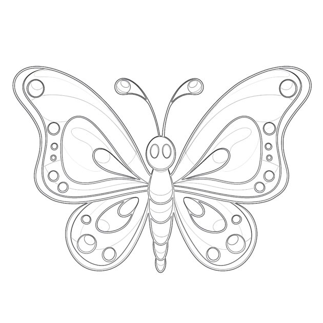 Online Coloring Free Butterfly - Free Butterfly Coloring Pages For Preschoolers 630x630 