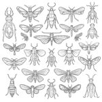 Pages à Colorier Gratuites sur les Insectes