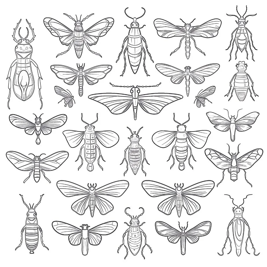 Free Coloring Pages Insects