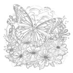 Free Coloring Pages Of Flowers And Butterflies