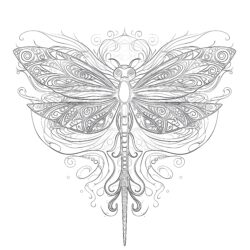 Free Dragonfly Coloring Pages For Adults - Printable Coloring page
