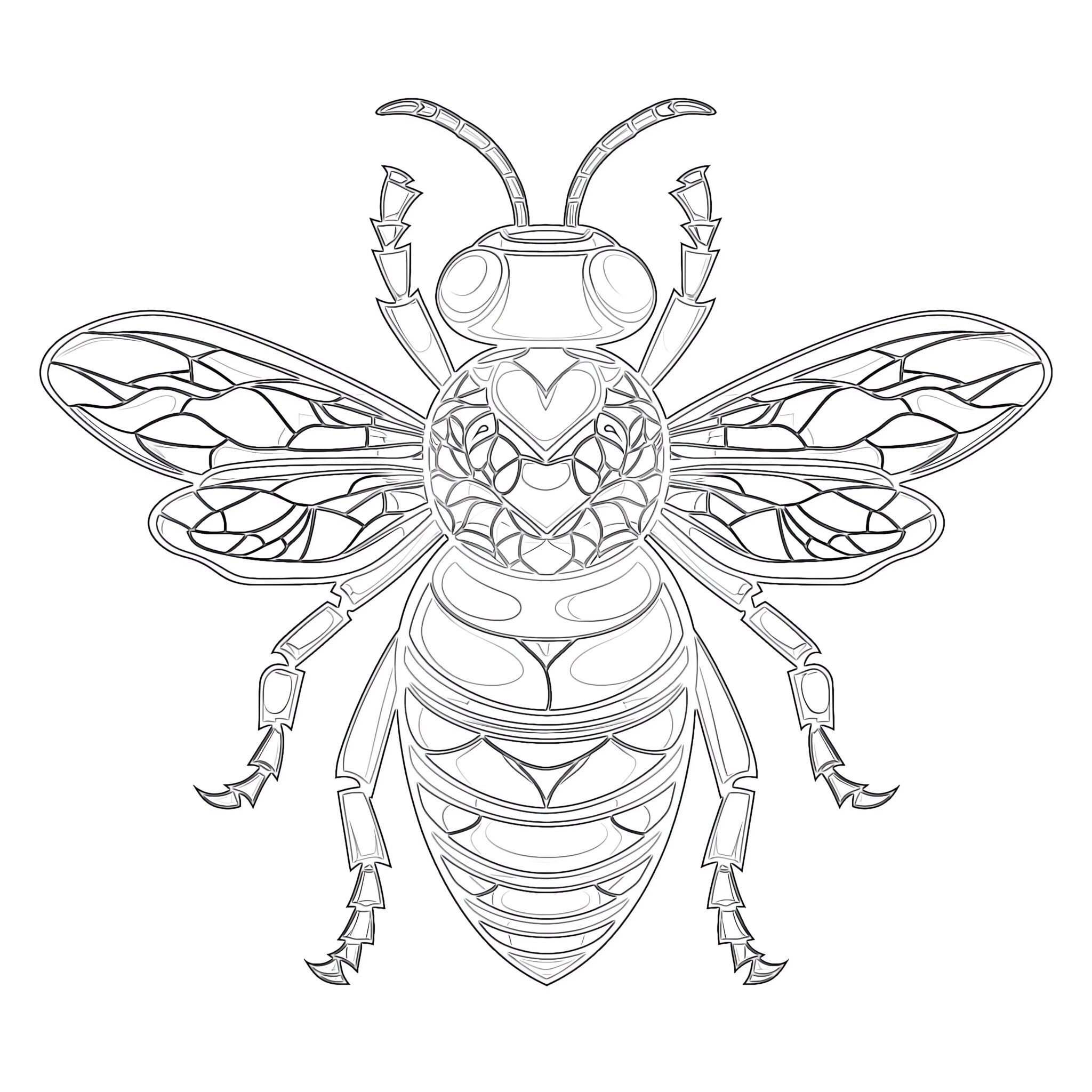 Free Honey Bee Coloring Pages | Coloring Pages Mimi Panda