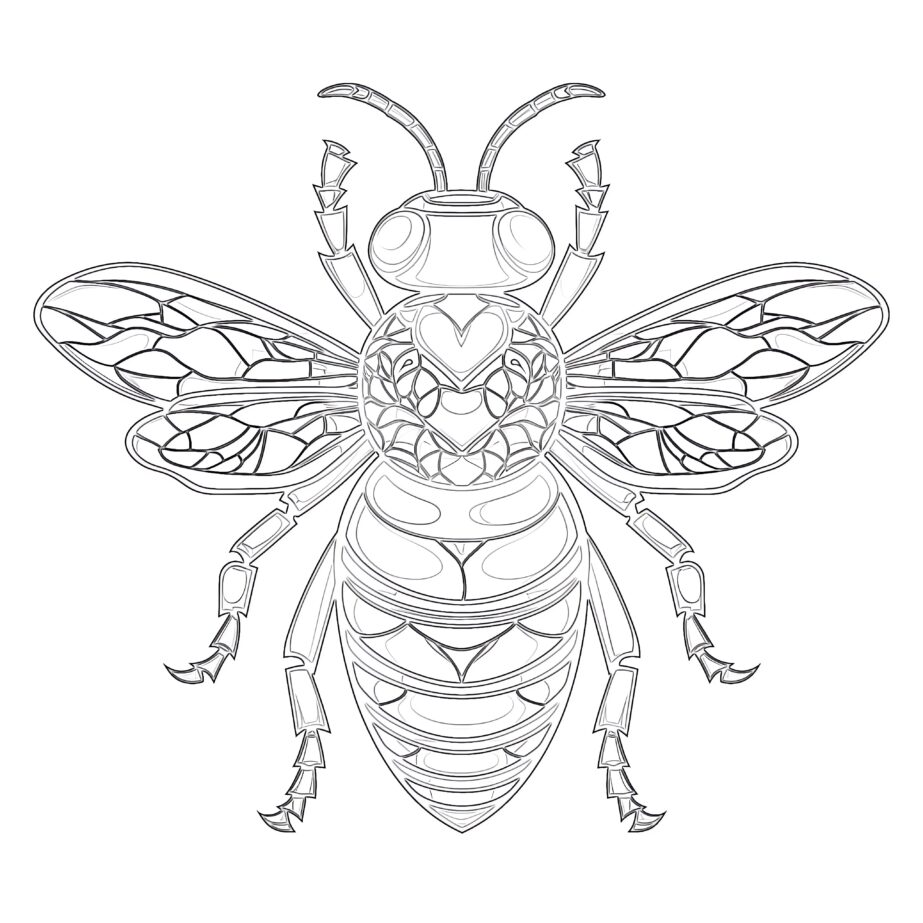 Free Honey Bee Coloring Pages