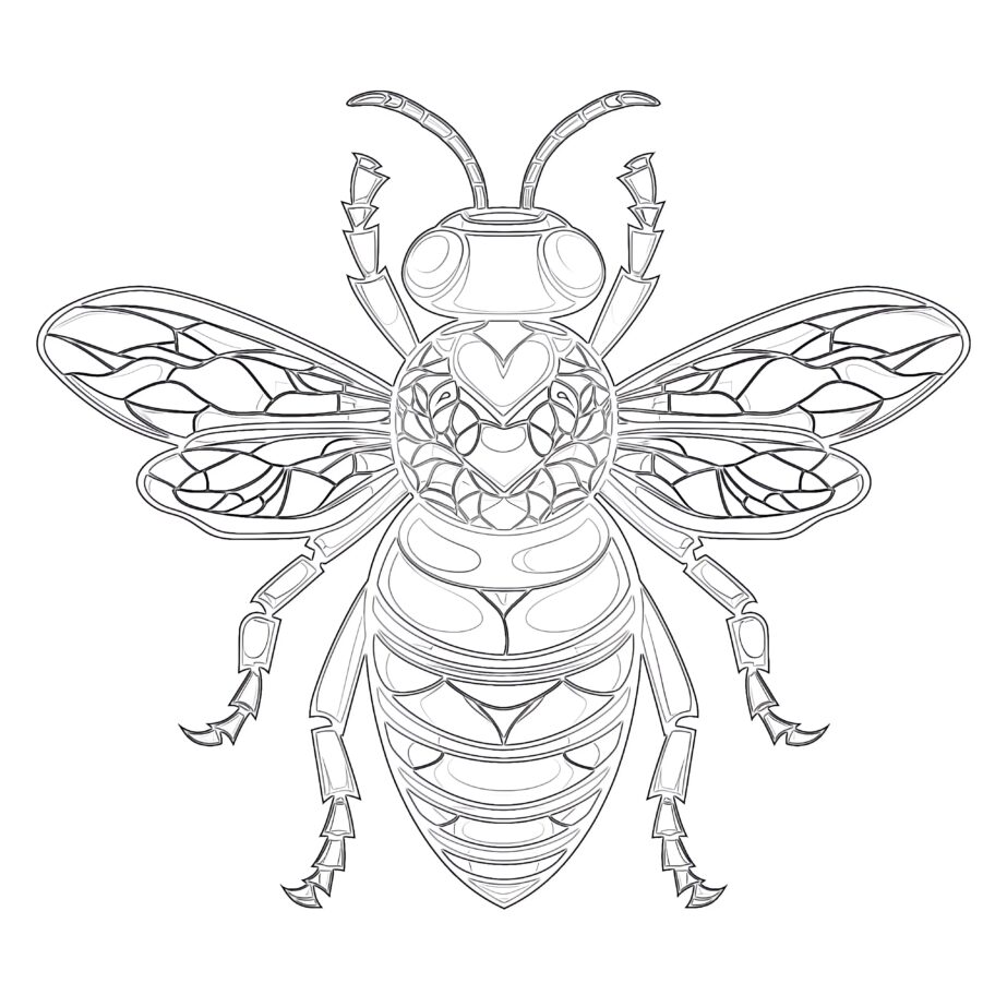 Dibujos Para Colorear de Abejas de la Miel