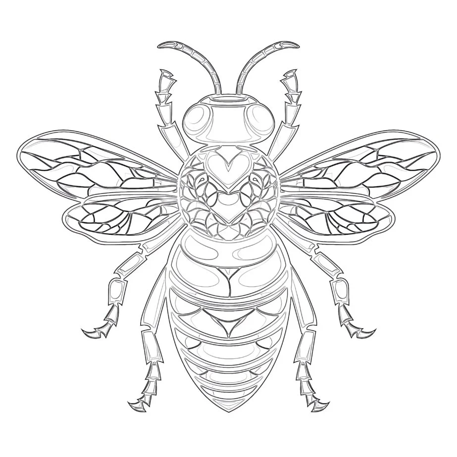 Free Honey Bee Coloring Pages