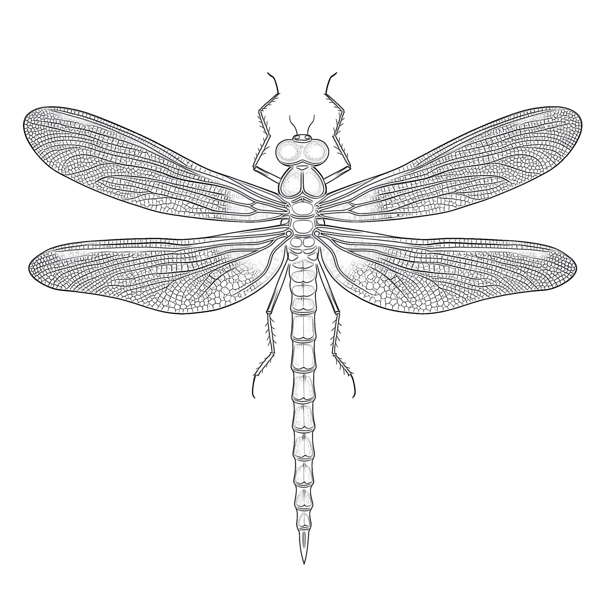Dragonfly Coloring Image Dragonfly Coloring Image