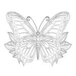 Monarch-Schmetterling zum Ausdrucken Färbung Seiten