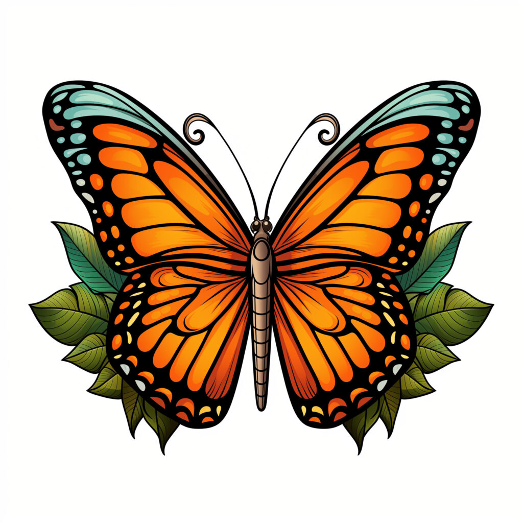 Colorful Butterflies Coloring Page | Coloring Pages Mimi Panda