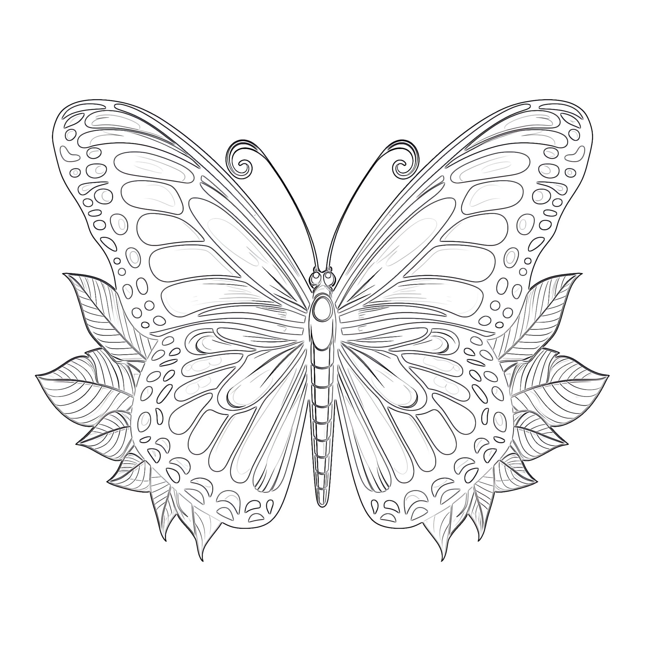 Colorful butterflies coloring page coloring pages mimi panda