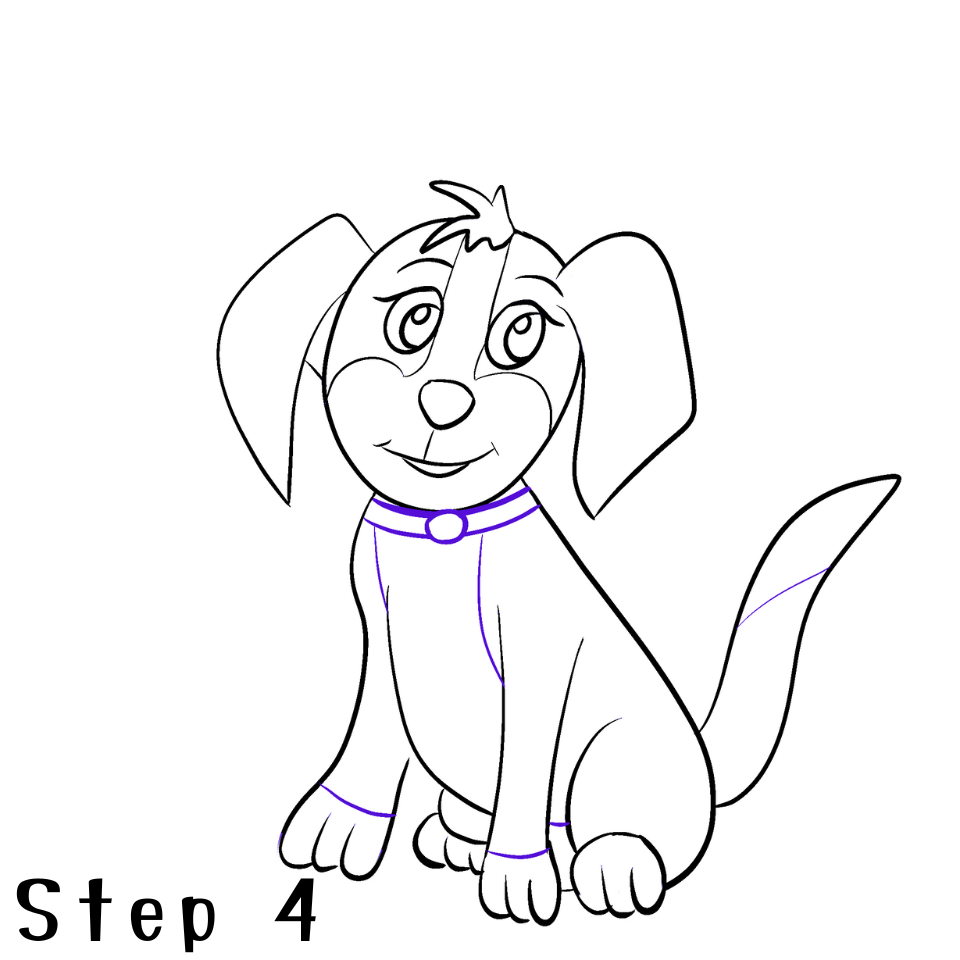 How to Draw a Dog Step 4