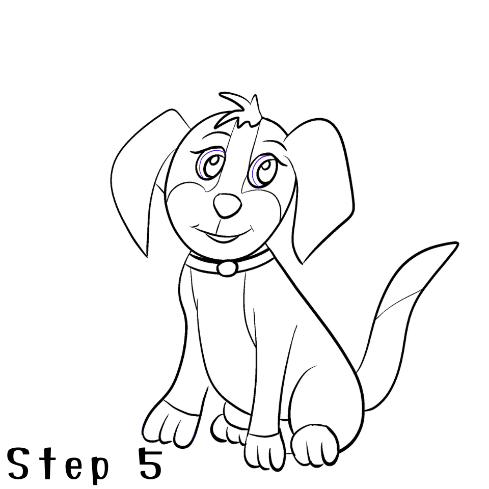 How to Draw a Dog Step 5