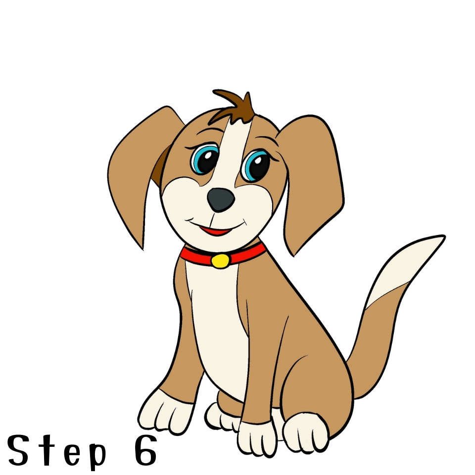 How to Draw a Dog Step 6