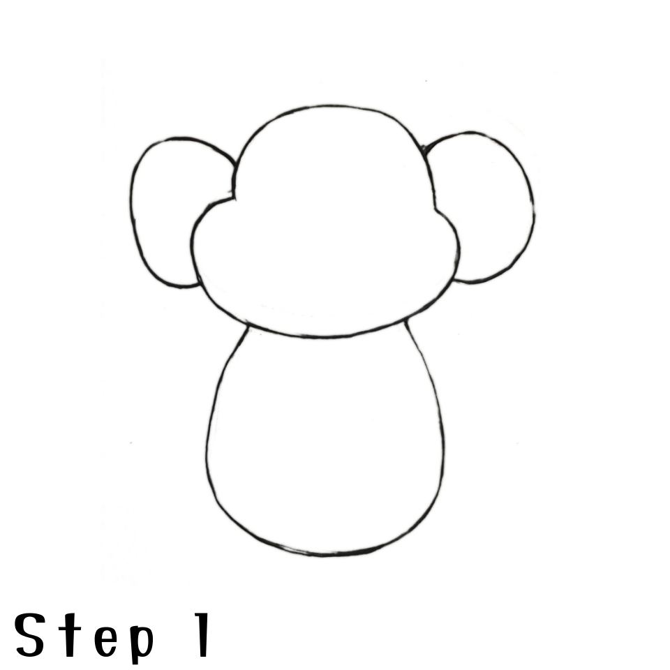 How to Draw a Monkey Step 1