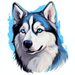 Página Para Colorear de Husky 2