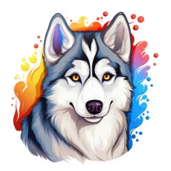 Husky Dog Coloring Page - Origin image