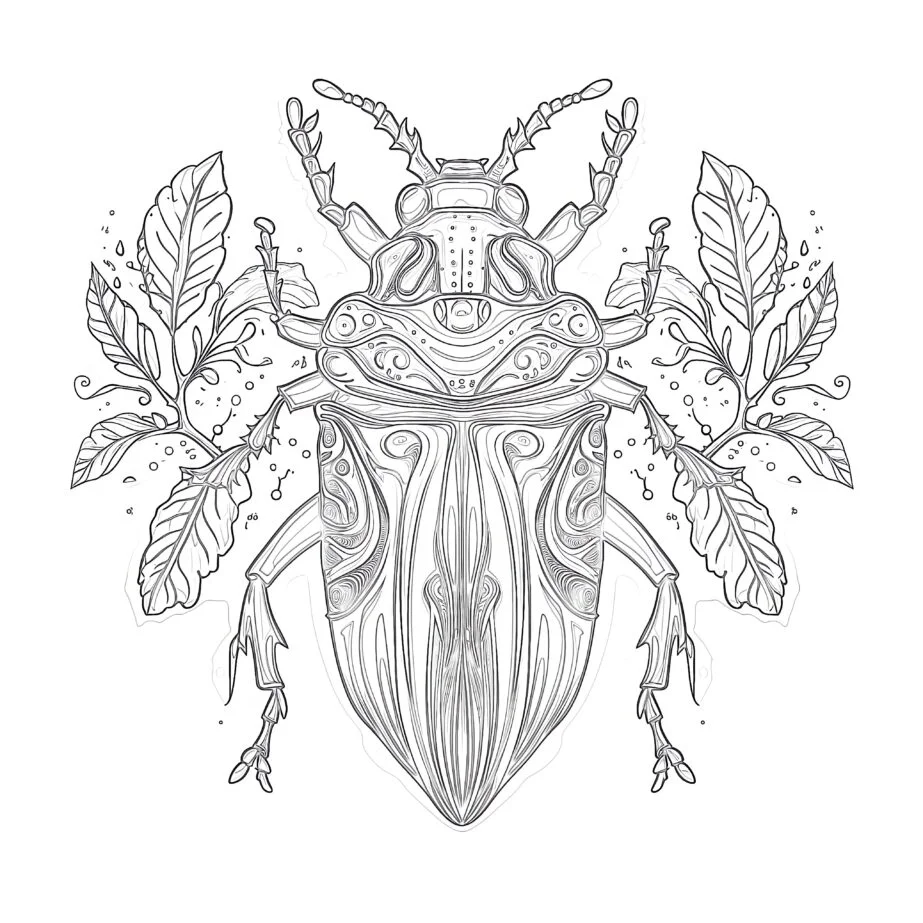 Insect Coloring Pages For Adults