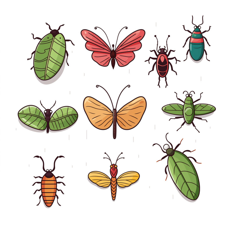 Pages à Colorier Sur les Insectes Pour les Enfants D’âge Préscolaire 2