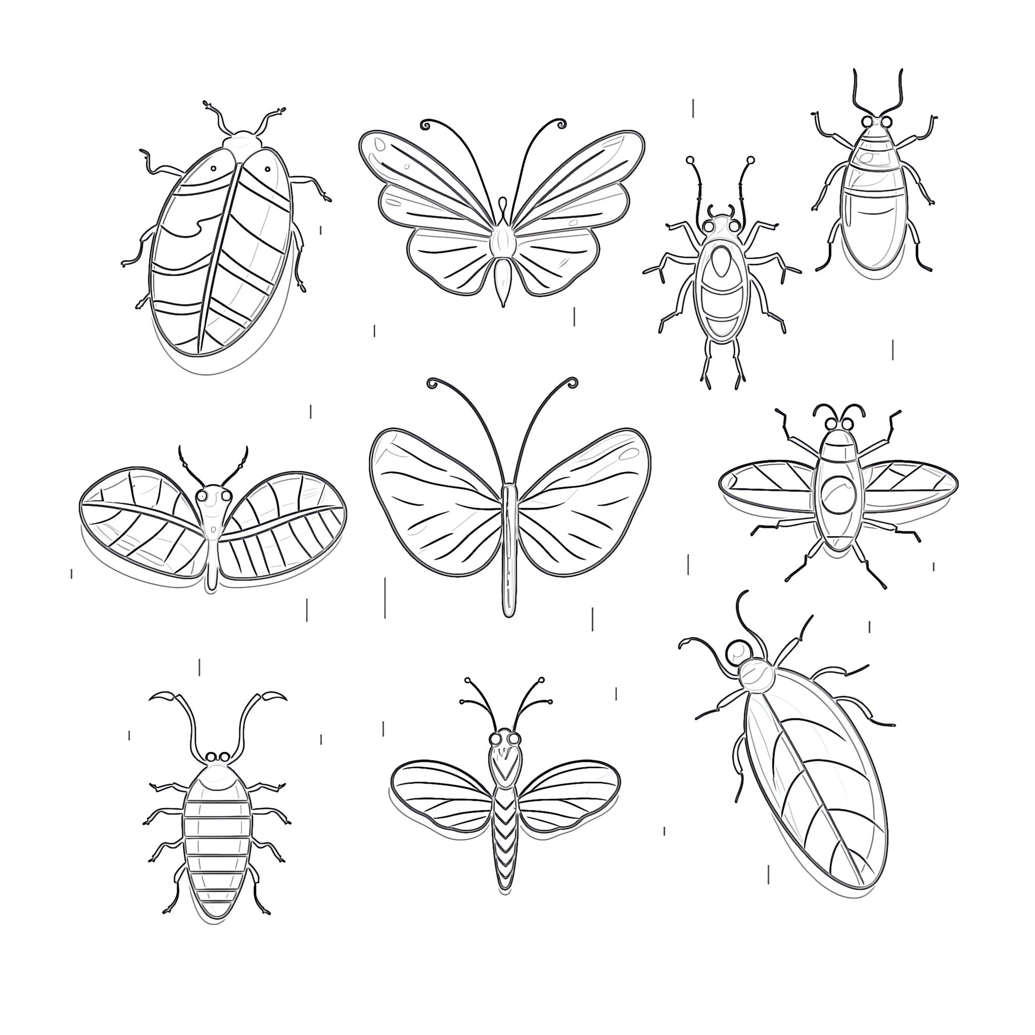 Insects Coloring Pages For Preschoolers | Coloring Pages Mimi Panda