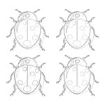 Lady Bugs Coloring Pages