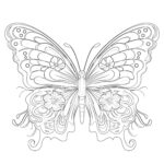 Grandes Pages de Coloriage de Papillons