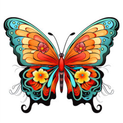 Grandes Pages de Coloriage de Papillons - Image d'origine