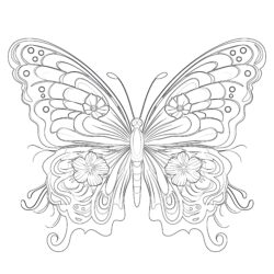 Large Butterfly Coloring Pages - Printable Coloring page