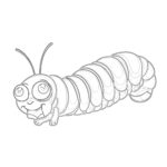 Larva Coloring Pages