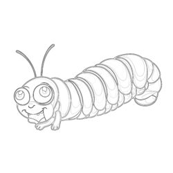 Larva Coloring Pages - Printable Coloring page