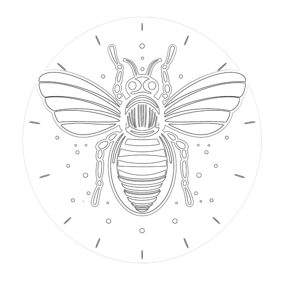 雷虫ぬりえページ