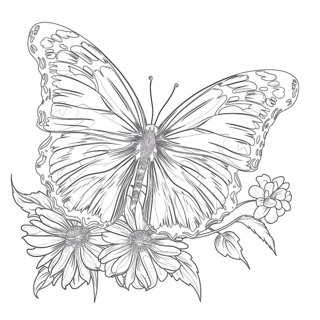 Little Butterfly Coloring Pages | Coloring Pages Mimi Panda