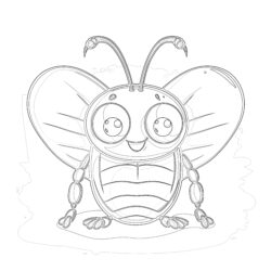 Love Bug Coloring Pages - Printable Coloring page