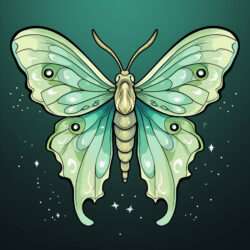Luna Moth Coloring Page - Origin image