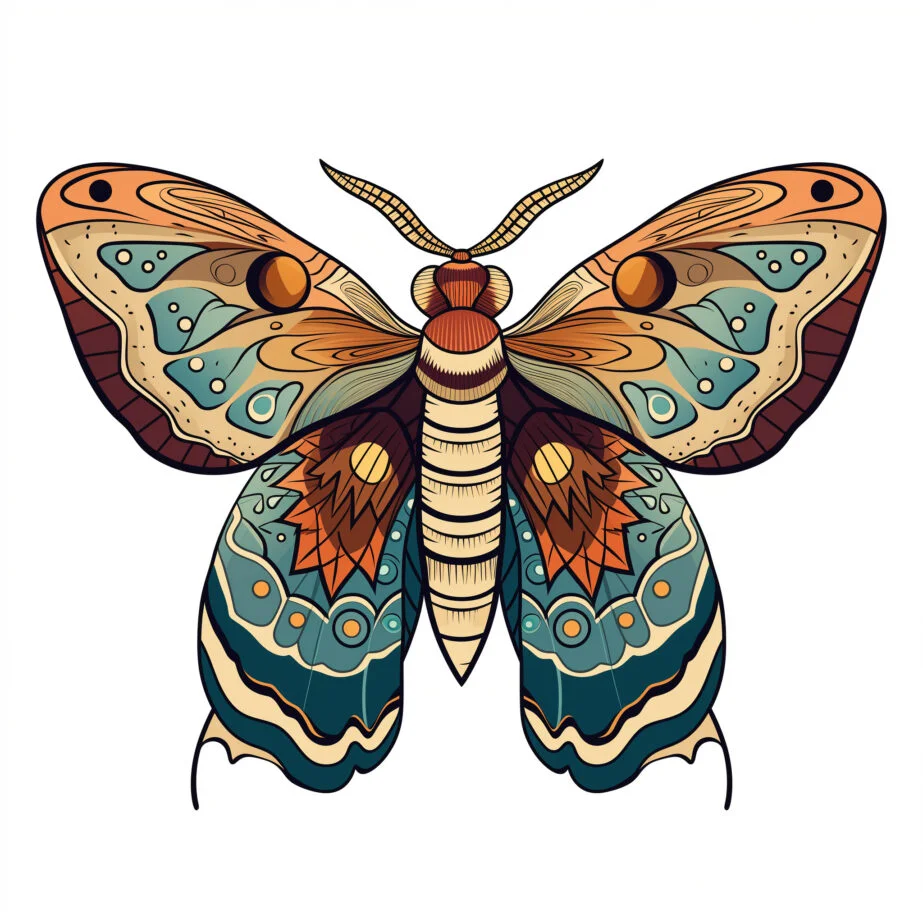 Moth Coloring Page 2