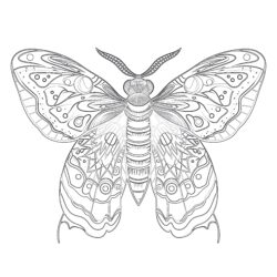 Moth Coloring Page - Printable Coloring page