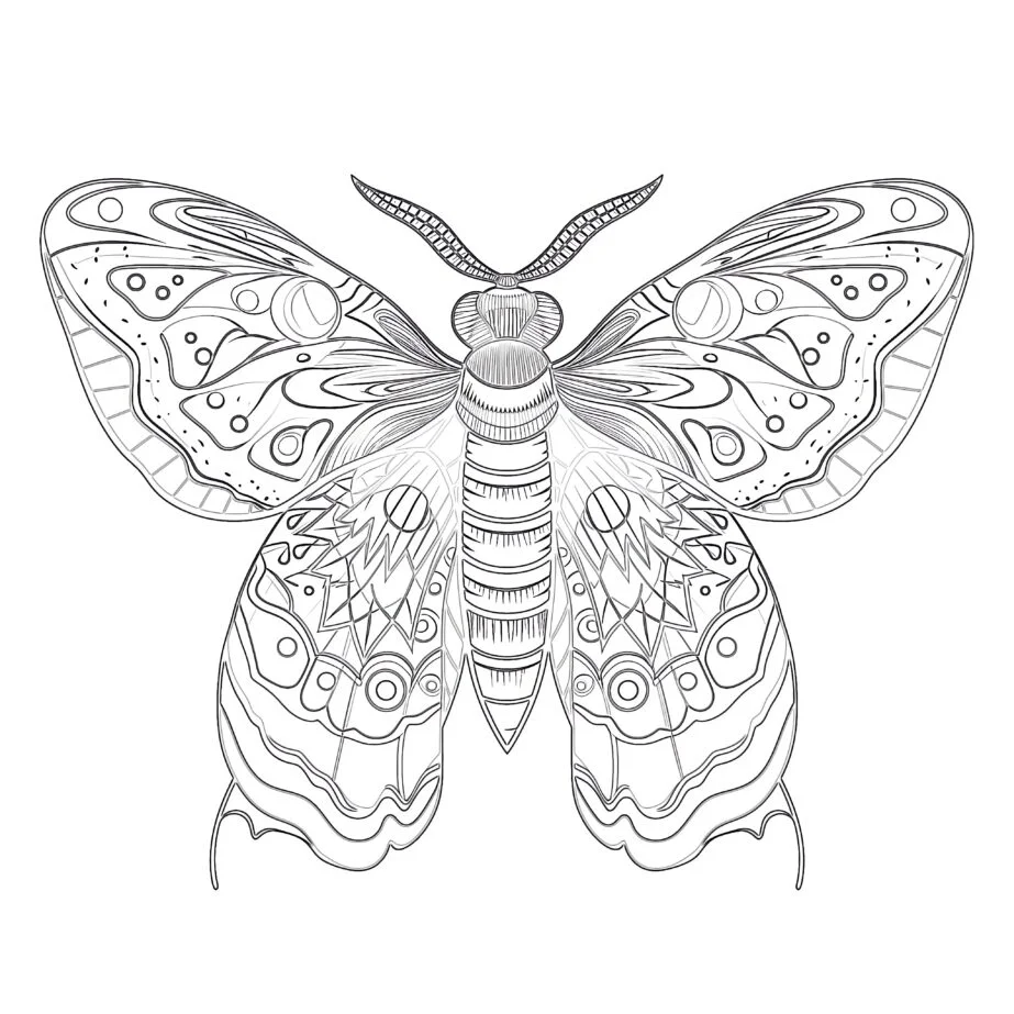 Moth Coloring Page
