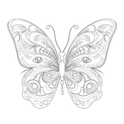 Print Butterfly Coloring Pages - Printable Coloring page