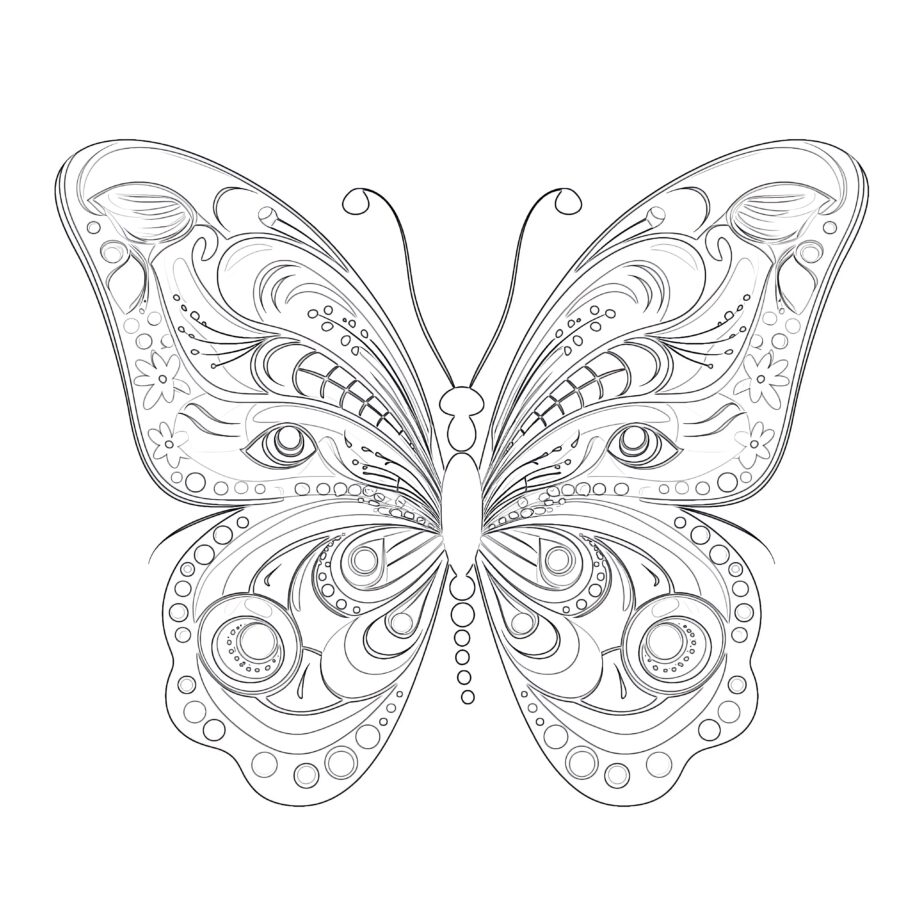 Print Butterfly Coloring Pages