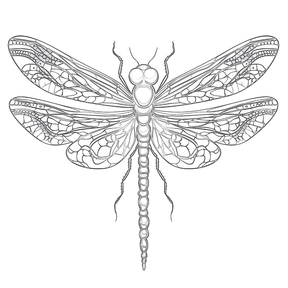 Printable Dragonfly Coloring Pages For Adults