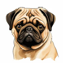 Pug Dog Coloring Pages - Origin image