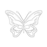 Simple Butterfly Coloring Page