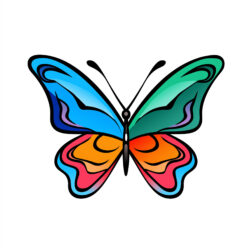 Einfache Schmetterlings-Malvorlage - Ursprüngliches Bild