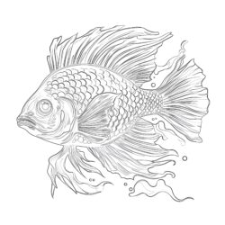 Adult Coloring Pages Fish - Printable Coloring page